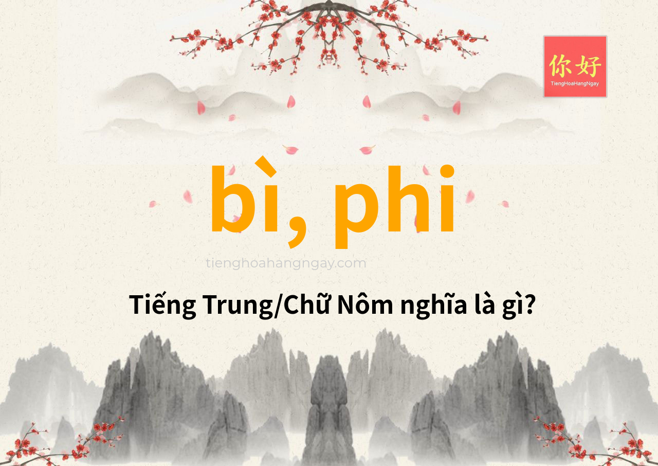 bì, phi tiếng Trung là gì?